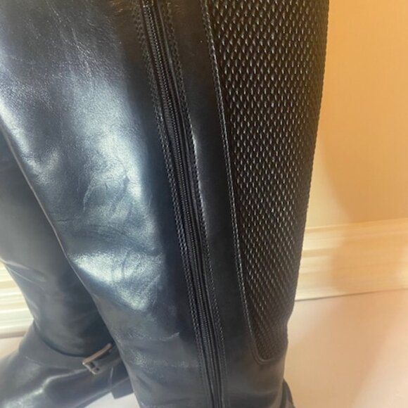 Clarks Pita Arizona Women's Black Leather Buckle Boots, Knee High, size 9M - Picture 3 of 14